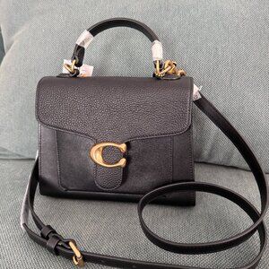 coach tabby 20 top handle in black 636
